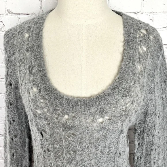 JOIE Despoina Gray Long Sleeve Alpaca Wool Blend Sweater--NWT—XL - Picture 5 of 16